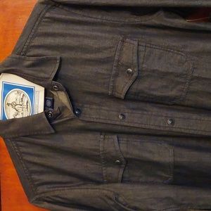 Men's New with Tag American Rag Black Denim Shirt (Size X-small)